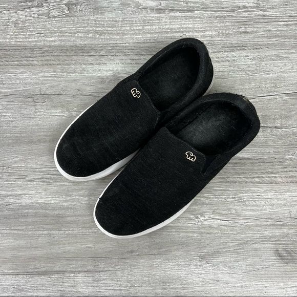 Merinos Dark Gray Casual Wool Knit Slip On Lightweight Shoes Size 9 - Picture 2 of 7